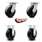 Service Caster 6 Inch Kingpinless Polyolefin Wheel Swivel Caster Swivel 2 Rigid SCC, 2PK SCC-KP30S620-POR-2-R-2 - alternate 3